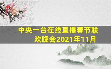 中央一台在线直播春节联欢晚会2021年11月