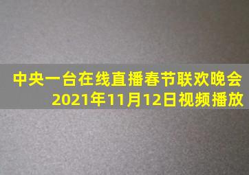 中央一台在线直播春节联欢晚会2021年11月12日视频播放