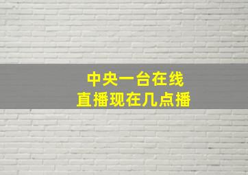 中央一台在线直播现在几点播