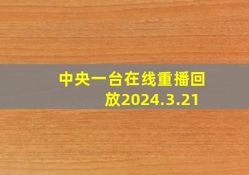 中央一台在线重播回放2024.3.21