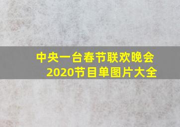 中央一台春节联欢晚会2020节目单图片大全