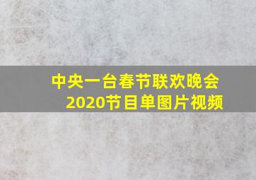 中央一台春节联欢晚会2020节目单图片视频