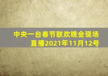 中央一台春节联欢晚会现场直播2021年11月12号