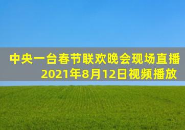 中央一台春节联欢晚会现场直播2021年8月12日视频播放