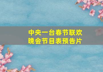 中央一台春节联欢晚会节目表预告片