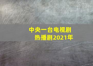 中央一台电视剧热播剧2021年