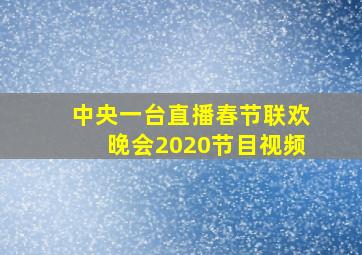 中央一台直播春节联欢晚会2020节目视频