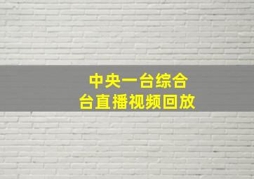 中央一台综合台直播视频回放