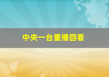 中央一台重播回看