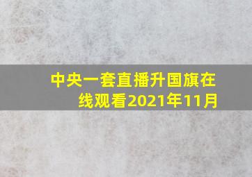 中央一套直播升国旗在线观看2021年11月