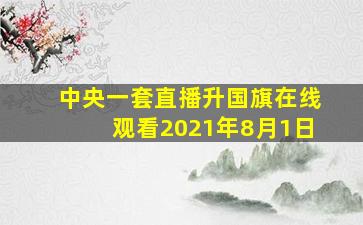 中央一套直播升国旗在线观看2021年8月1日