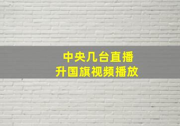 中央几台直播升国旗视频播放