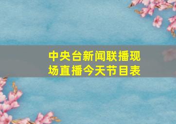 中央台新闻联播现场直播今天节目表