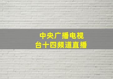 中央广播电视台十四频道直播