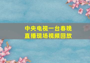 中央电视一台春晚直播现场视频回放