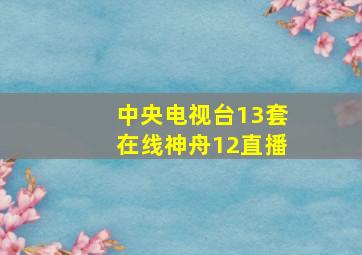 中央电视台13套在线神舟12直播