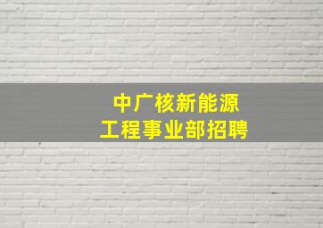 中广核新能源工程事业部招聘