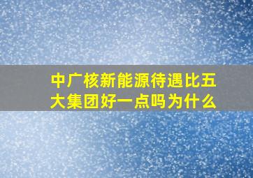 中广核新能源待遇比五大集团好一点吗为什么