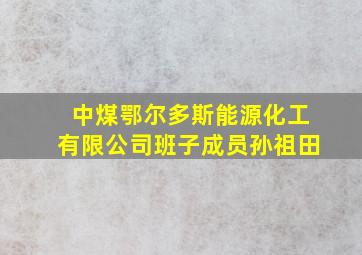 中煤鄂尔多斯能源化工有限公司班子成员孙祖田