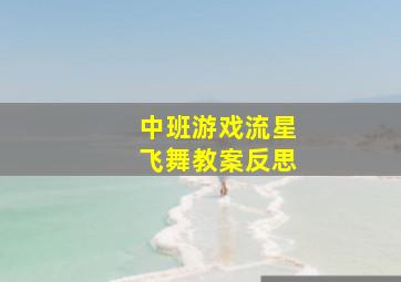 中班游戏流星飞舞教案反思