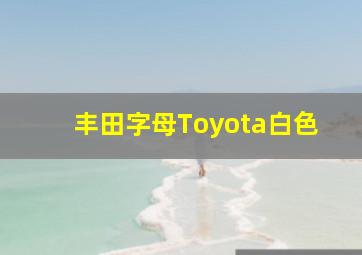 丰田字母Toyota白色