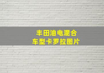 丰田油电混合车型卡罗拉图片