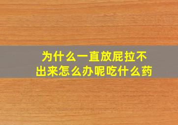 为什么一直放屁拉不出来怎么办呢吃什么药