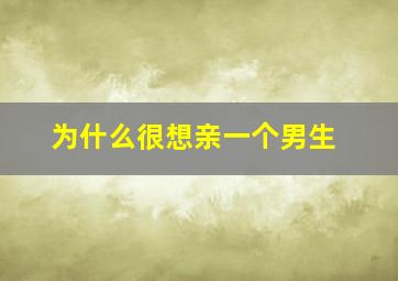 为什么很想亲一个男生