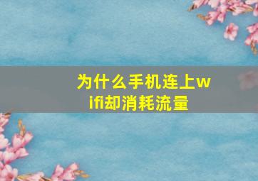 为什么手机连上wifi却消耗流量