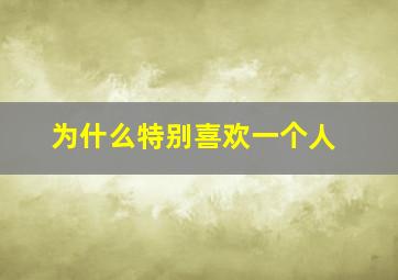 为什么特别喜欢一个人