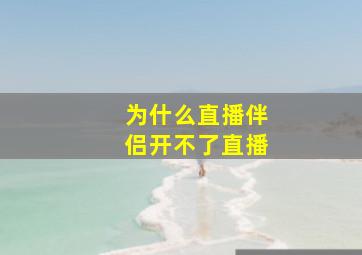 为什么直播伴侣开不了直播