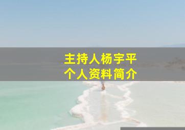 主持人杨宇平个人资料简介