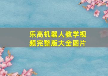 乐高机器人教学视频完整版大全图片