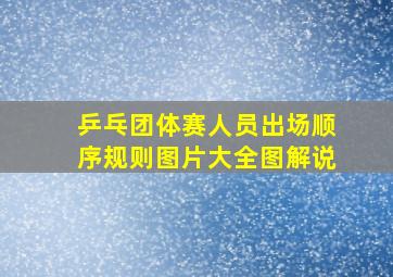 乒乓团体赛人员出场顺序规则图片大全图解说