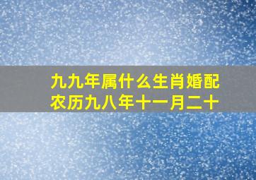 九九年属什么生肖婚配农历九八年十一月二十