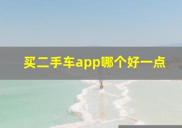 买二手车app哪个好一点