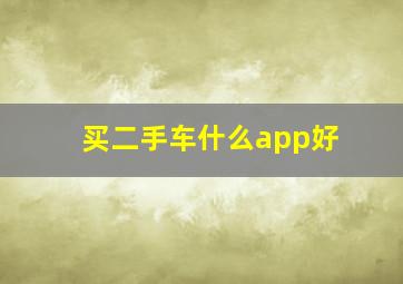 买二手车什么app好