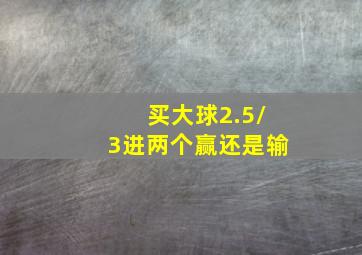 买大球2.5/3进两个赢还是输