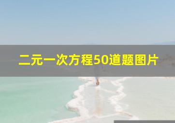 二元一次方程50道题图片