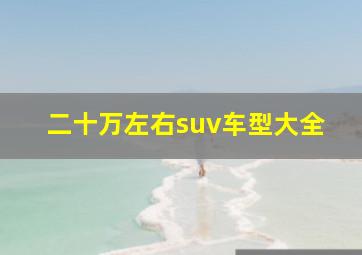 二十万左右suv车型大全