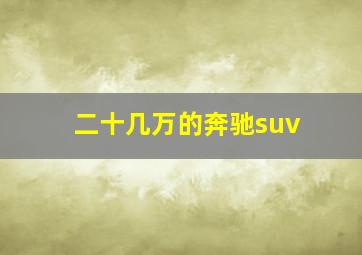 二十几万的奔驰suv