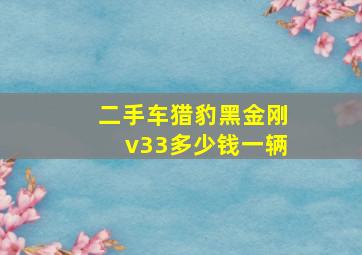 二手车猎豹黑金刚v33多少钱一辆