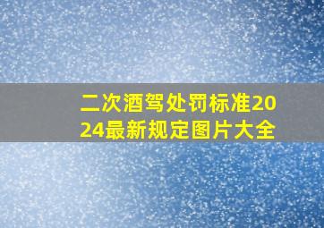 二次酒驾处罚标准2024最新规定图片大全