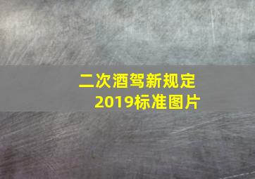 二次酒驾新规定2019标准图片