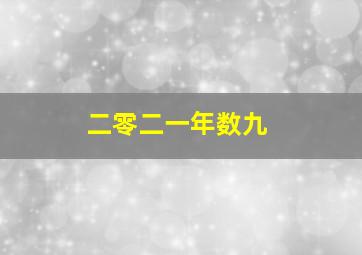 二零二一年数九