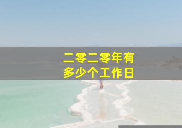 二零二零年有多少个工作日