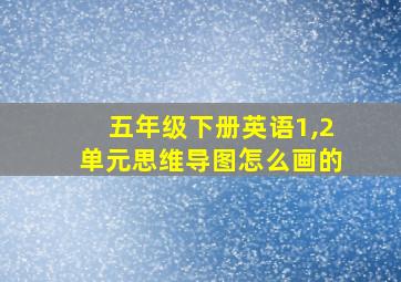 五年级下册英语1,2单元思维导图怎么画的