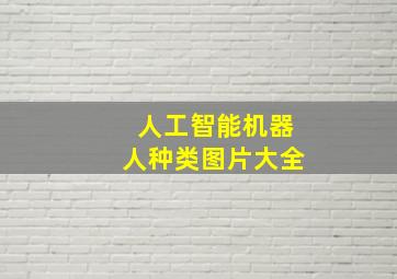 人工智能机器人种类图片大全