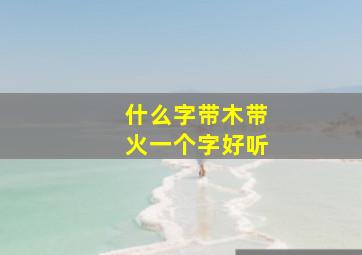 什么字带木带火一个字好听