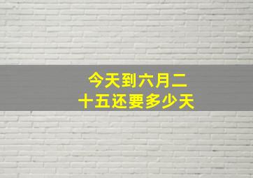 今天到六月二十五还要多少天